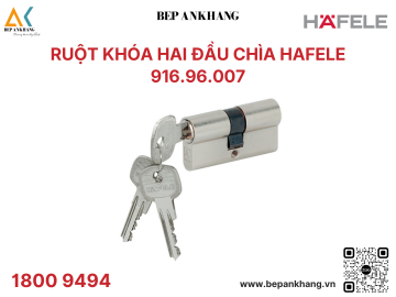 Ruột khóa 2 đầu chìa Hafele 30 x 30 x 60 mm 916.96.007